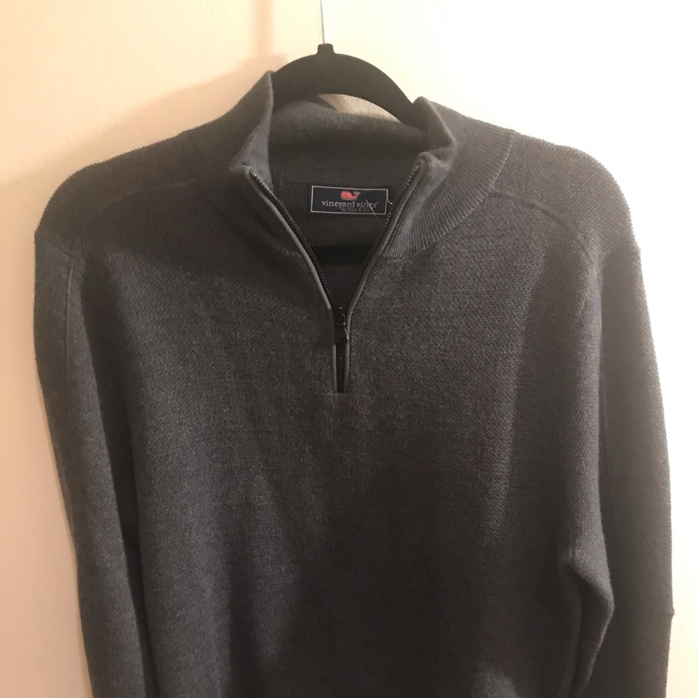 Vineyard Vines Men's Charcoal Gray Half-Zip Pullover